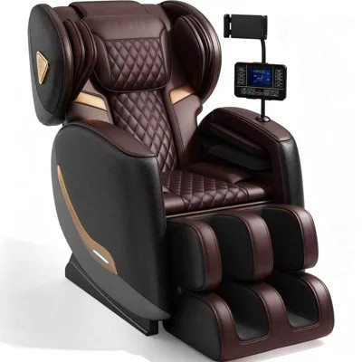 Full Body Zero Gravity Massage Chair Recliner, 4D Shiatsu Shiatsu Rollers & 10 Airbags, Heated Electric Massager with Bluetooth Speakers & Smart Touch | Wayfair North America