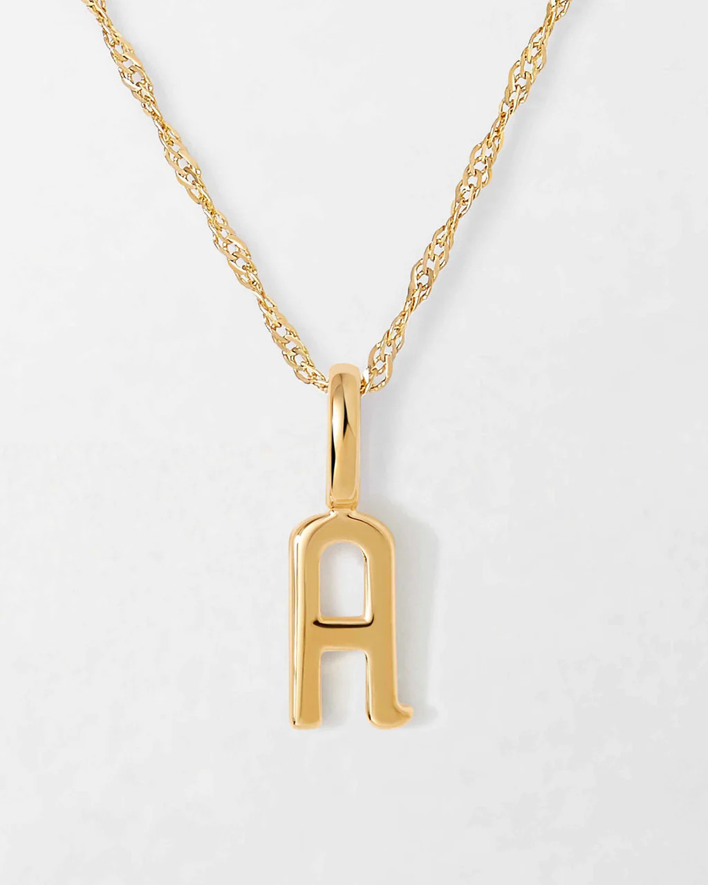 Solid Gold Initial Necklace | Edge of Ember Ltd