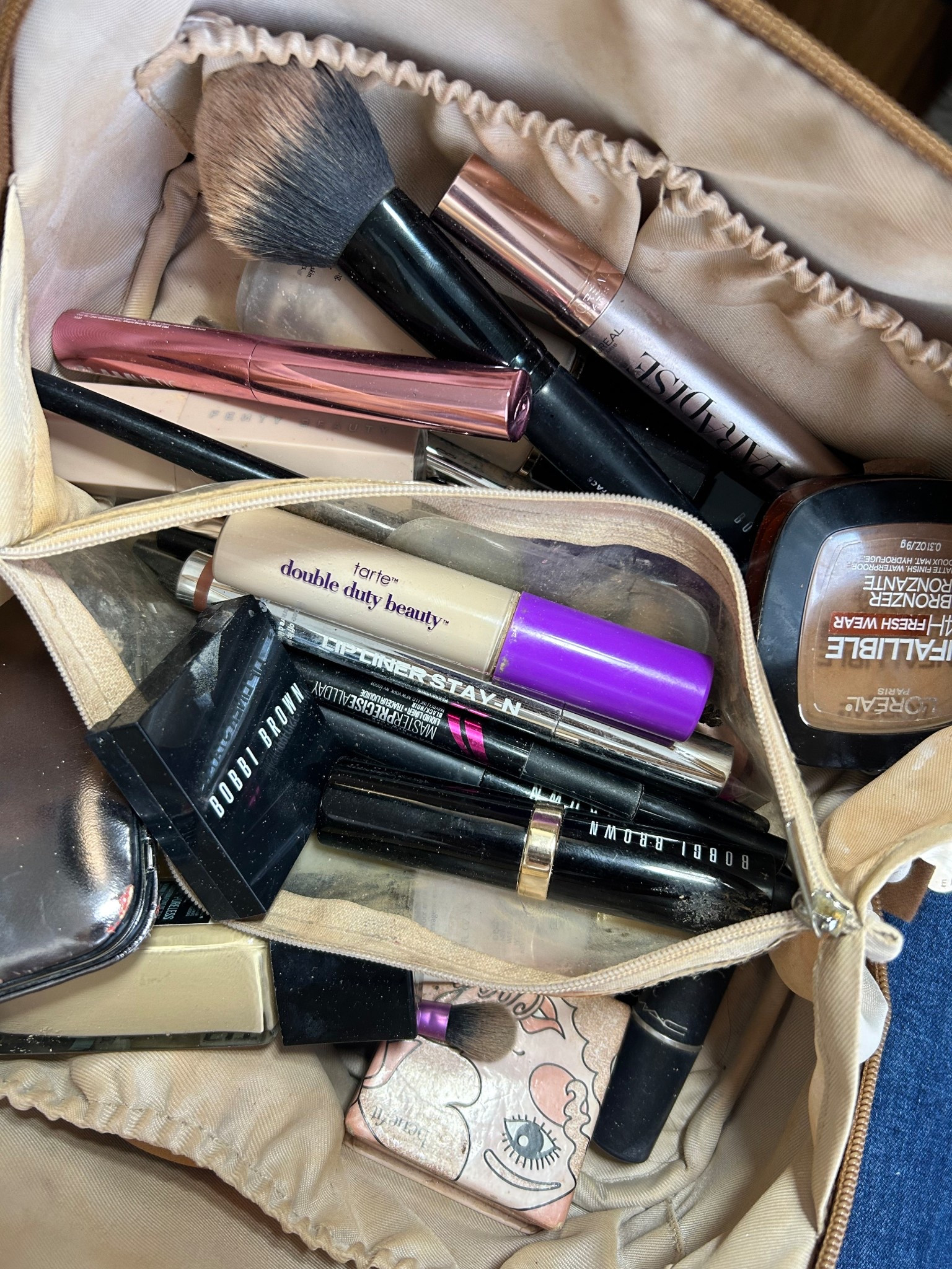 a sneak peek into my beauty bag 😧 I’m trying my best to be organized but I have to many favorites in this bag. 

#LTKBeauty #LTKU #LTKSaleAlert