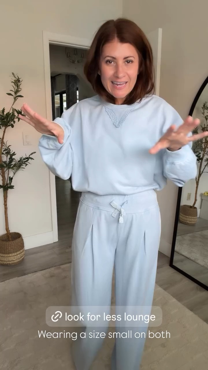 Wearing a size small on both