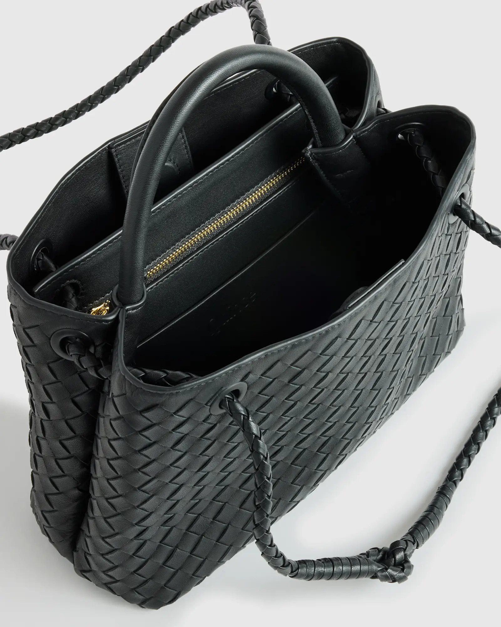 Italian Leather Handwoven Mini Satchel | Quince