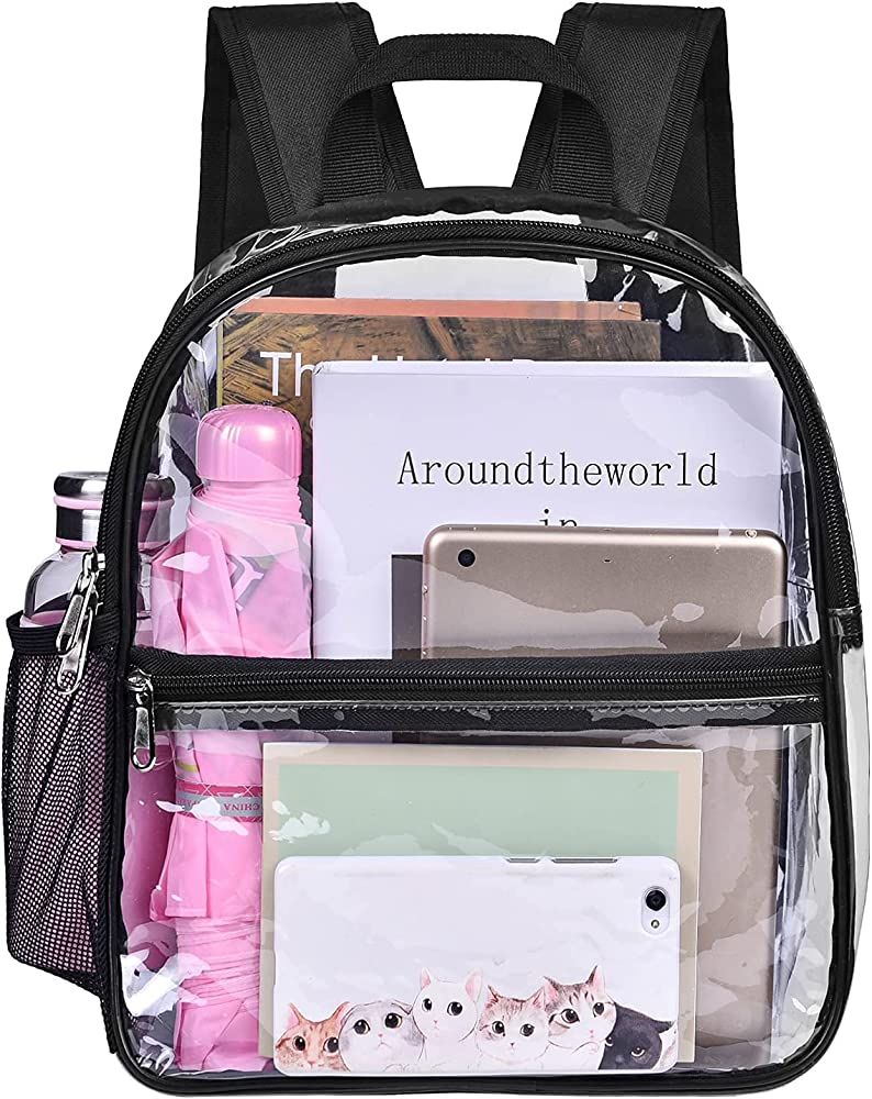 Clear Mini Backpack Stadium Approved, Waterproof Transparent Backpack for Work & Sport Event… (... | Amazon (US)