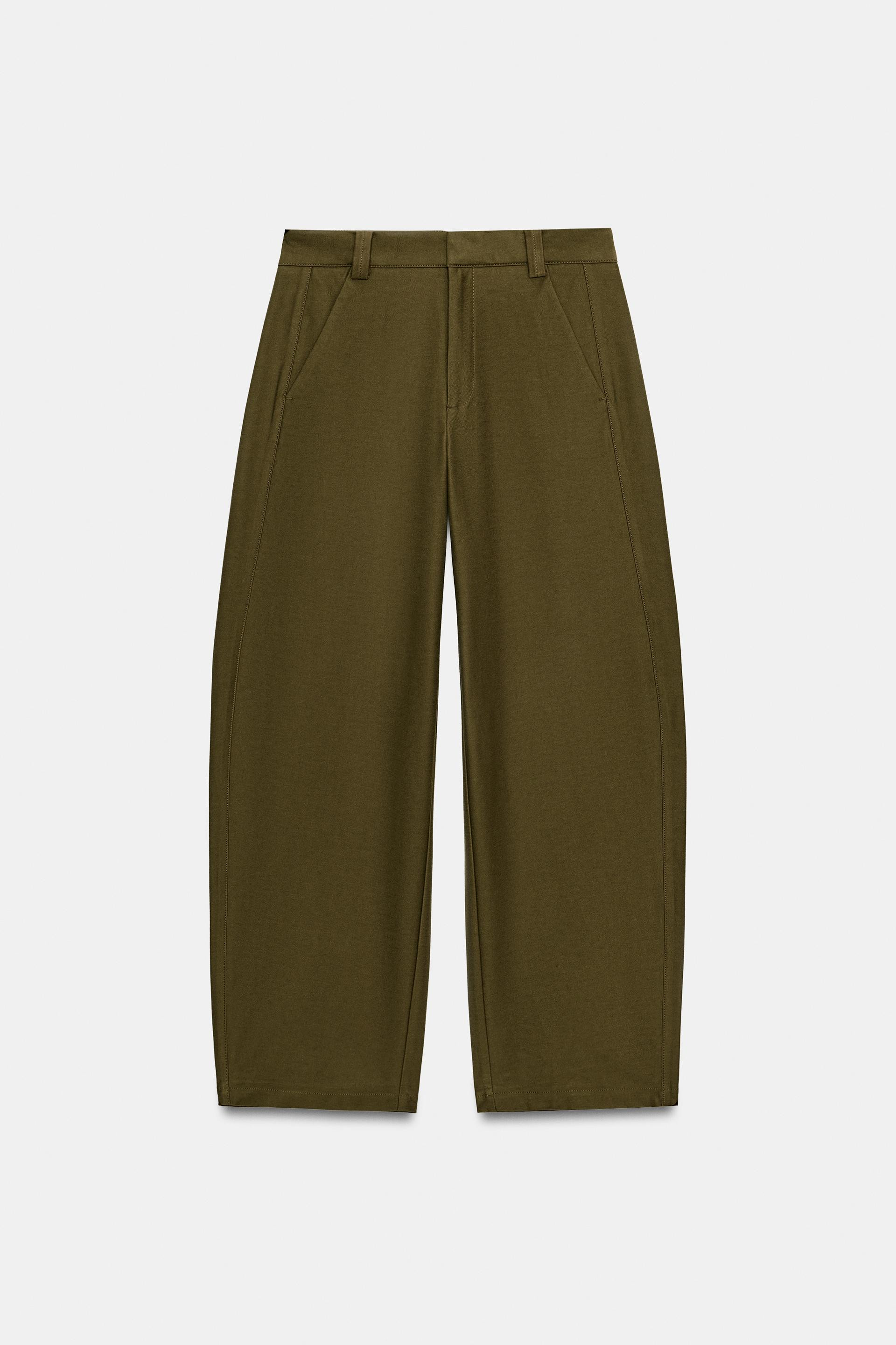 Zara - Barrel Pants - Ecru - L - Woman | Zara Canada