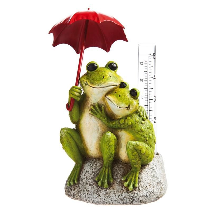 Evergreen New Creative Frog Lovers Garden Statue with Rain Gauge | Target