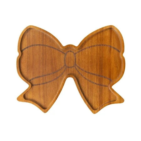 Bowtie Charcuterie Board, Wooden Bow Serving Platter for Baby Shower, Wedding, Birthday Party, Coquette Table Decor, Fillable Snack & Dessert Tray | Walmart (US)
