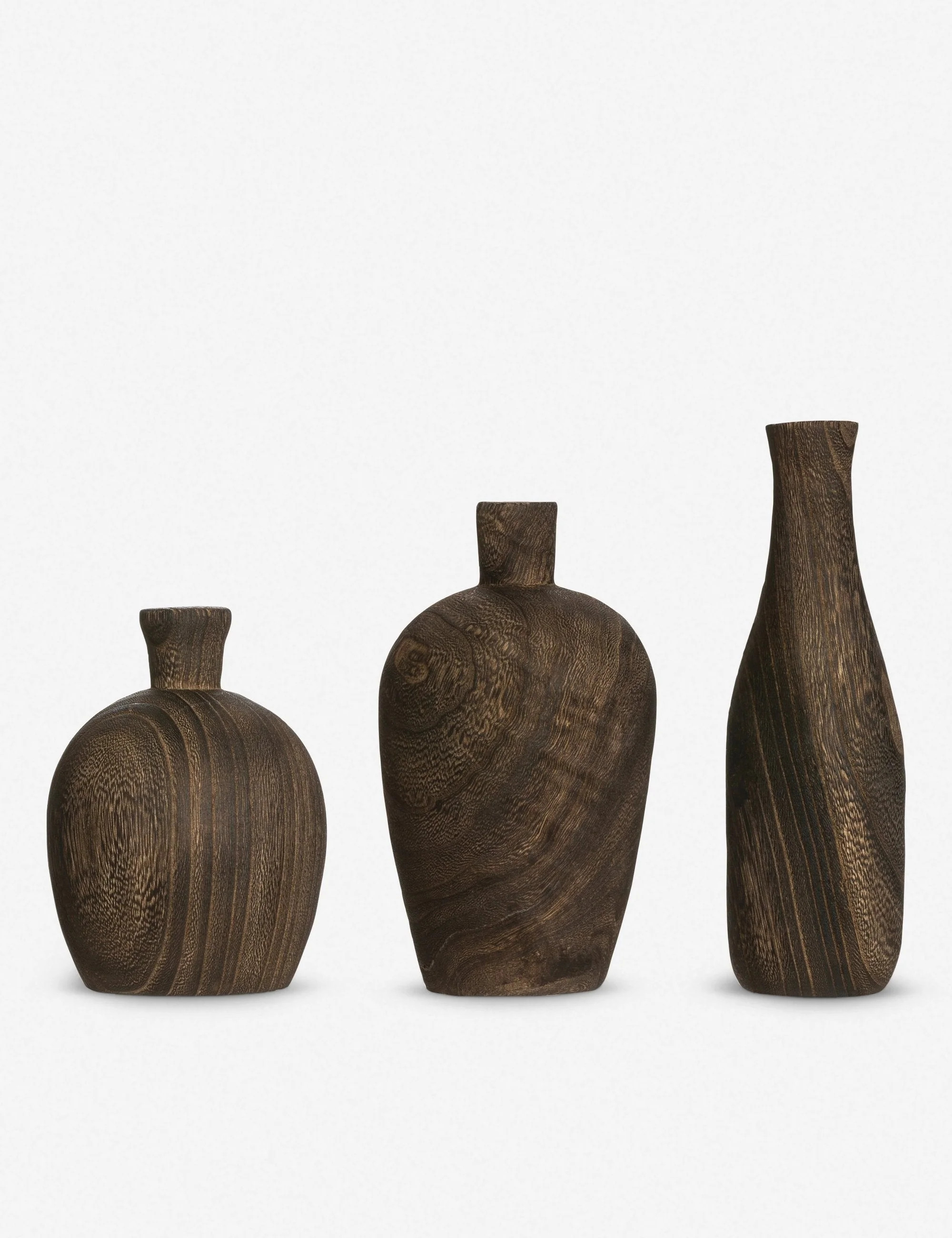 Charlynn Wood Vases (Set of 3) | Lulu and Georgia 