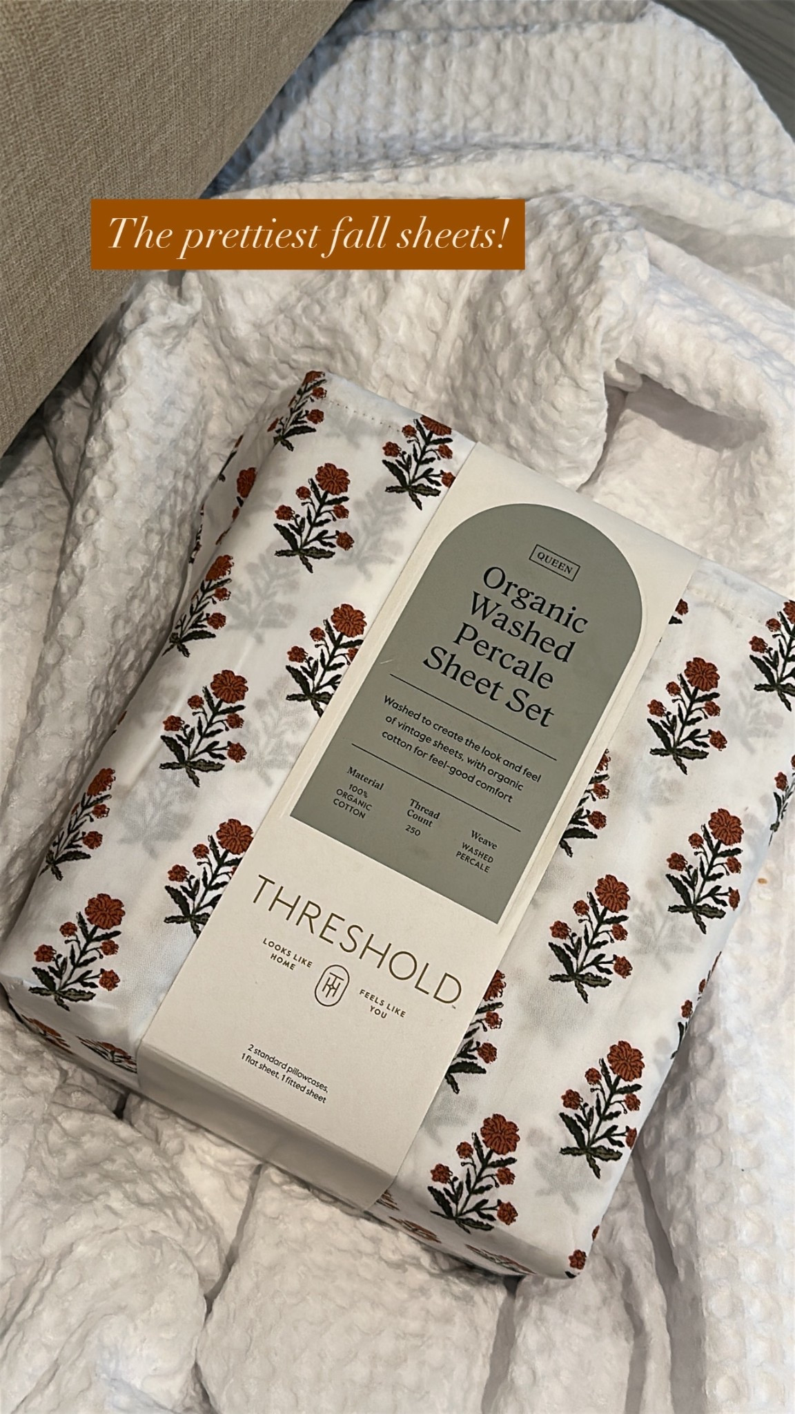 Target fall sheets 🤎

#falldecor #cozy #targetfinds