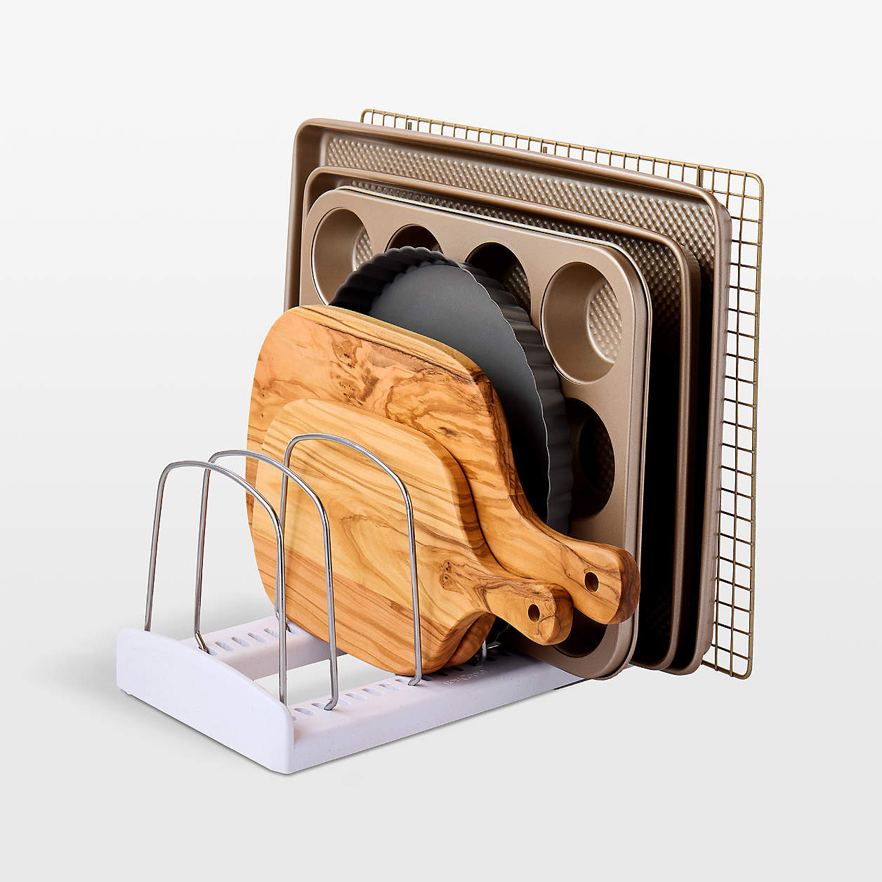 YouCopia StoreMore Bakeware Rack + Reviews | Crate & Barrel | Crate & Barrel