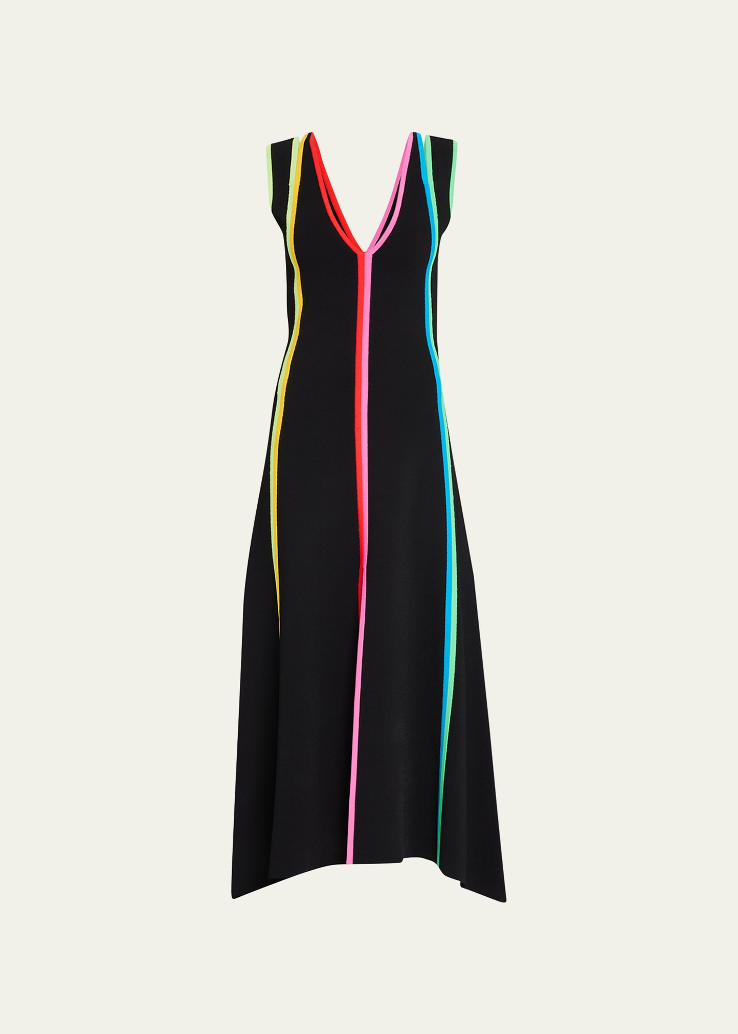 Stripe V-Neck Knit Dress | Bergdorf Goodman