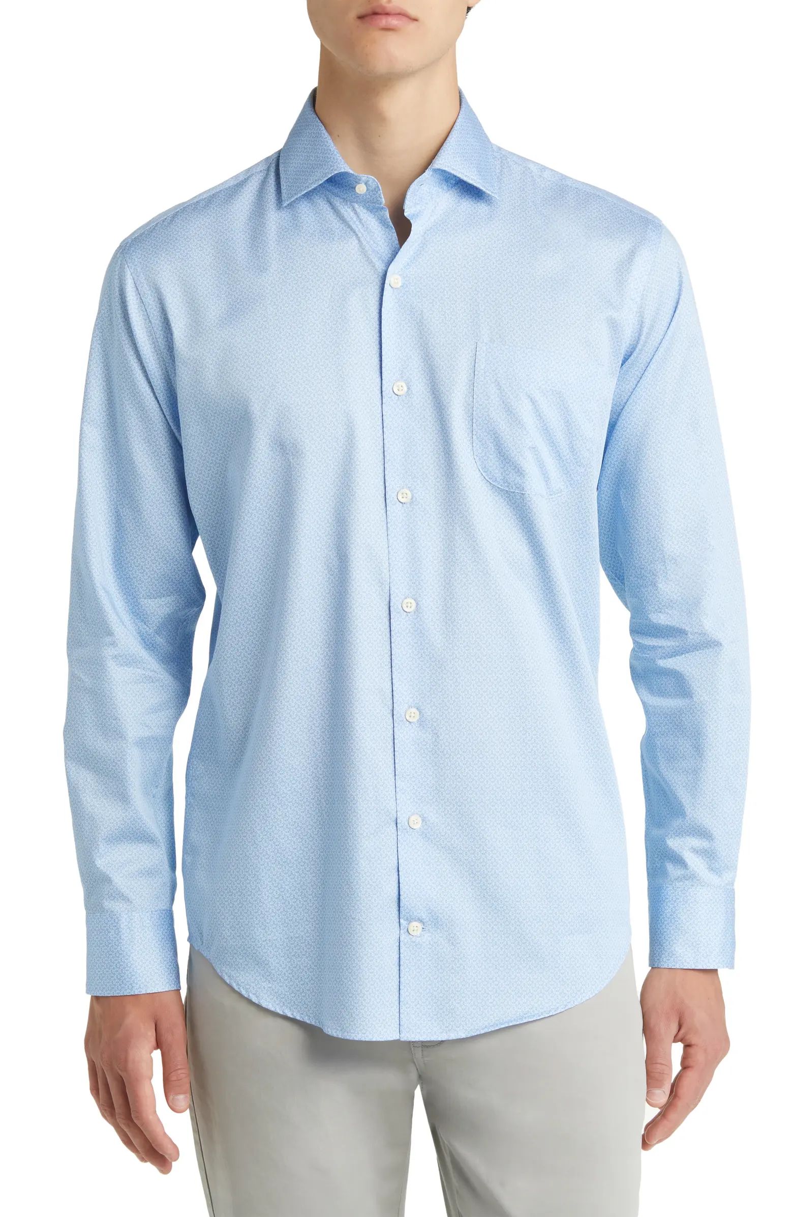 Peter Millar Caswell Stretch Cotton Button-Up Shirt | Nordstrom | Nordstrom