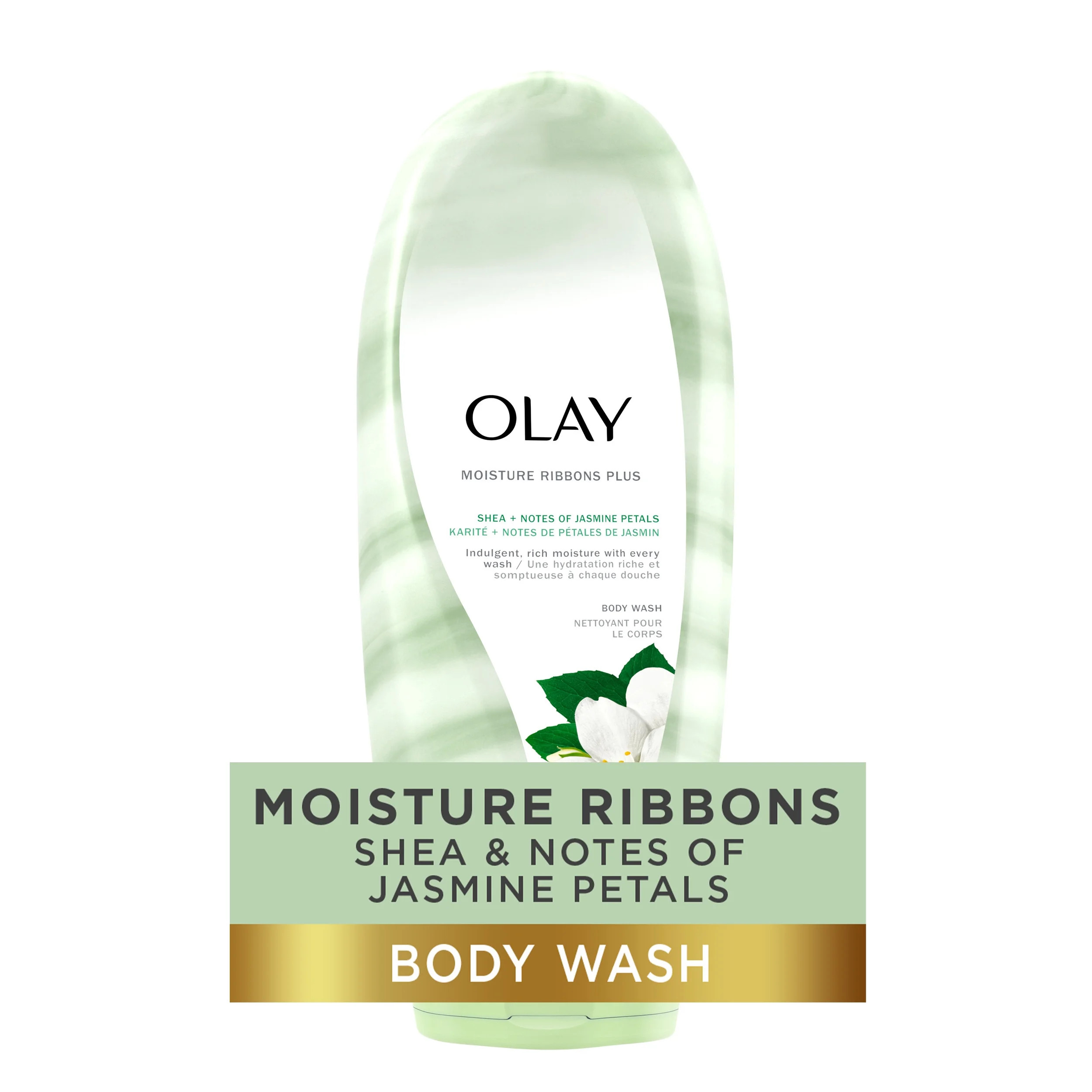 Olay Moisture Ribbons Body Wash with Shea and Notes of Jasmine Petals, 18 fl oz - Walmart.com | Walmart (US)