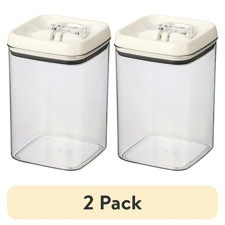 (2 pack) Better Homes & Gardens Canister - 13.8 Cup Flip-Tite® Square Food Storage Container, Designed to Help with Pantry Organization and Food Storage | Walmart (US)