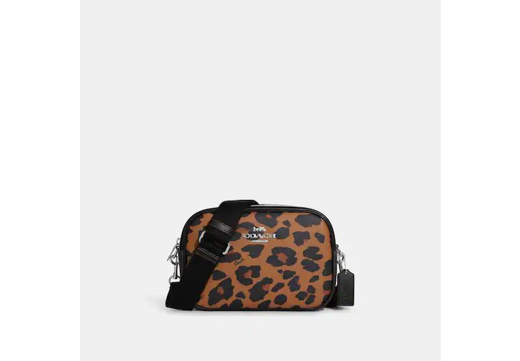 COACH® | Jamie Camera Bag In Signature Canvas With Leopard Print | Coach Outlet