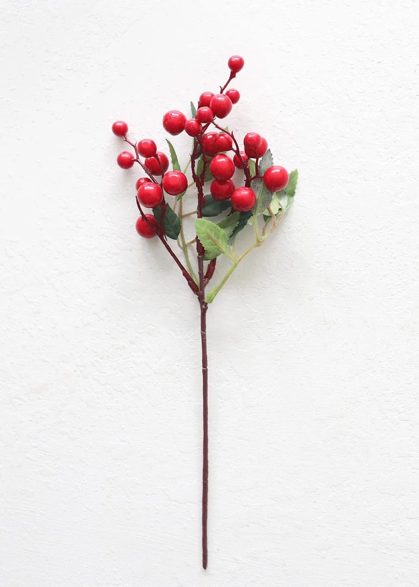 Artificial Holiday Berries in Red - 13 | Afloral