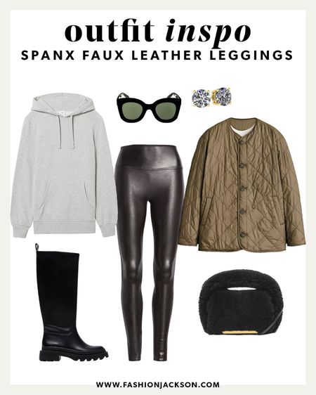 Spanx faux leather legging outfit inspo #winterfashion #leatherleggings #winteroutfit #tallboots #casualoutfit #quiltedjacket #shearling #amazonfashion #amazonfind #fashionjackson

#LTKstyletip #LTKunder100