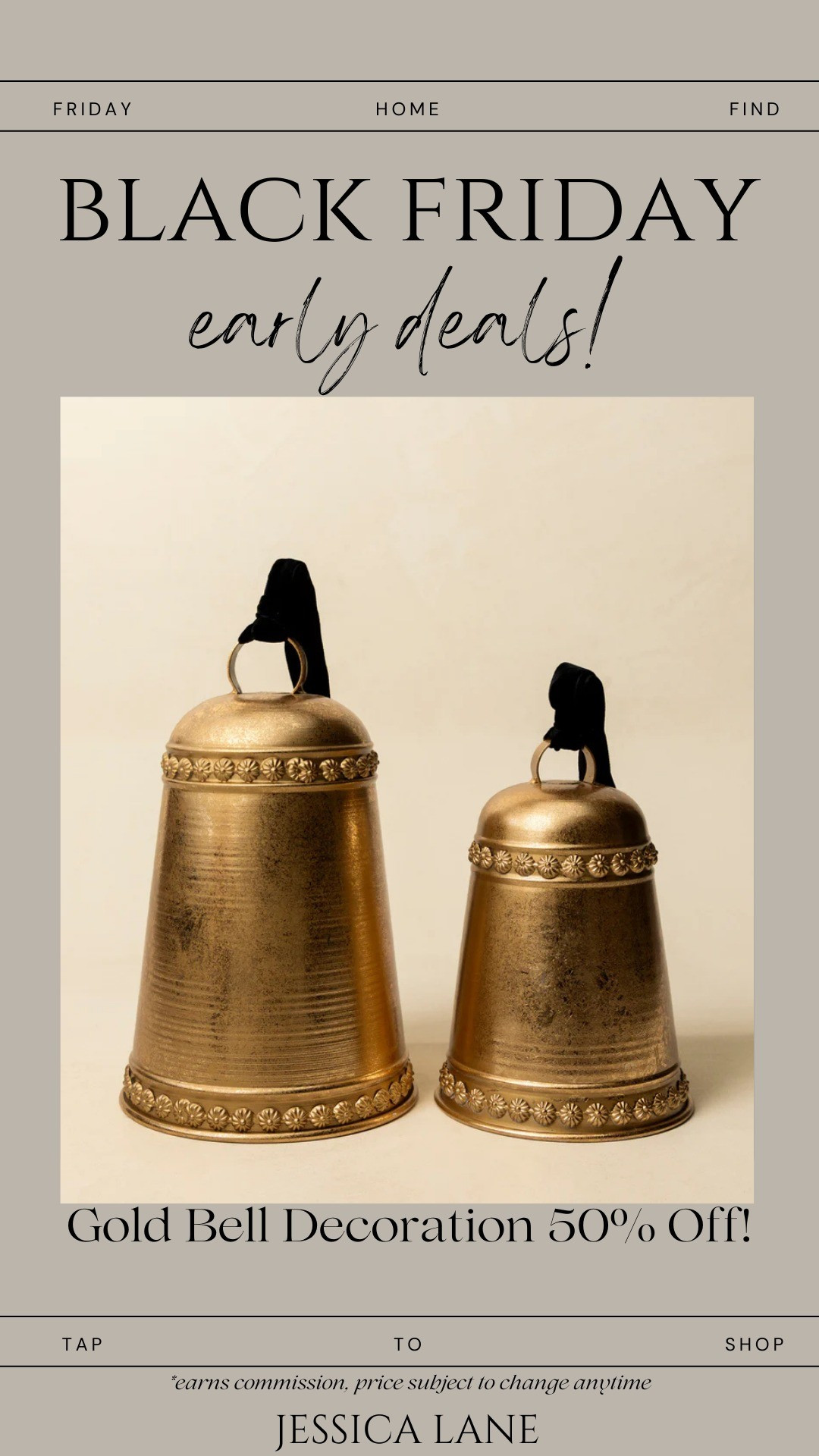 These decorative bells add the prettiest vintage charm to any space — snagging them for 50% off! 🔔✨#HolidayDetails #McGeeAndCo #HomeDecorDeals #ChristmasDecor

#LTKCyberWeek #LTKHoliday #LTKSeasonal