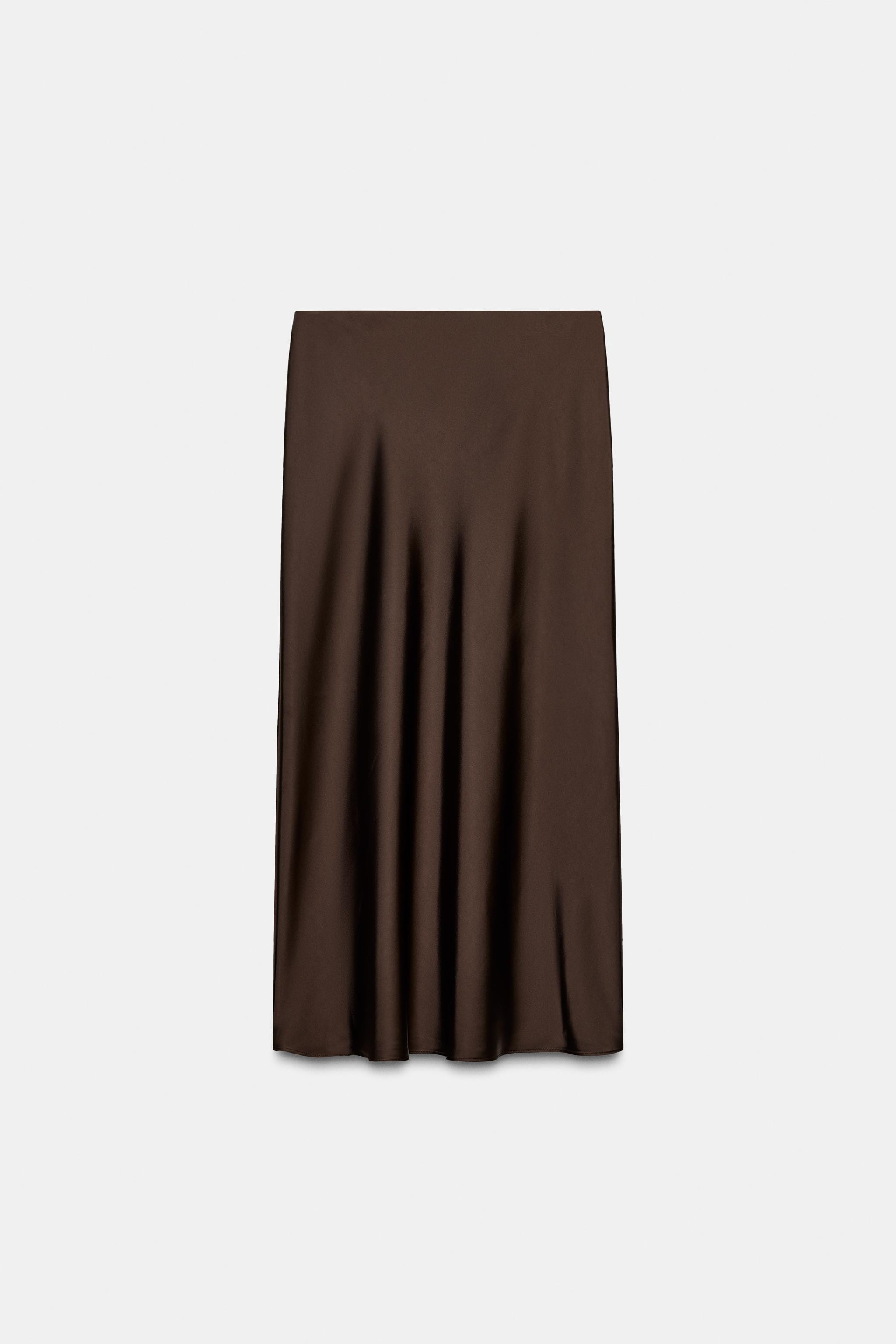 SATIN MIDI SKIRT | Zara US