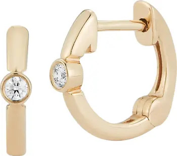 Dana Rebecca Designs Lulu Jack Single Diamond Huggie Hoop Earrings | Nordstrom | Nordstrom