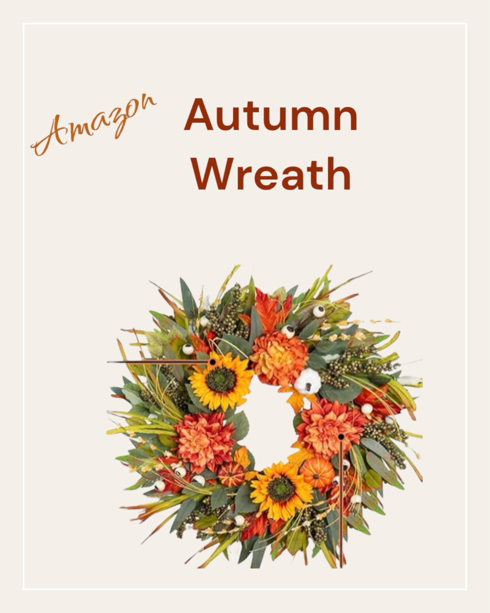 Fall wreaths from Amazon