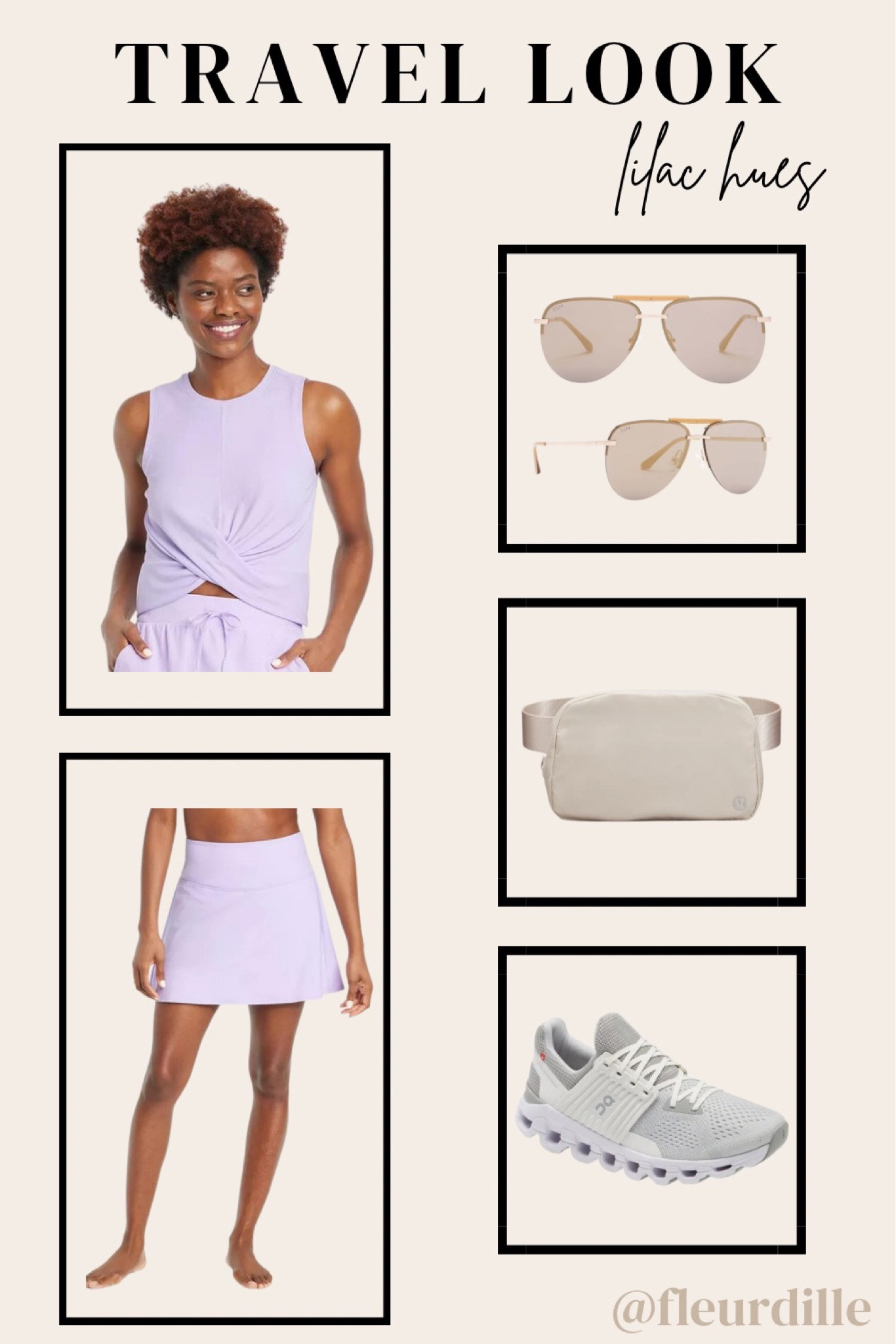 Lilac athletic tank (size down 1) and Skort (TTS). 

#LTKunder50 #LTKstyletip #LTKFitness