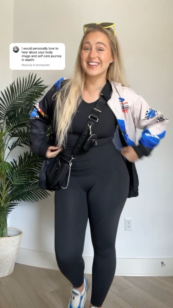 Just feeling this outfit because if the COMFORT 💙 If you’re looking for a tank and leggings combo, check out the Gym Shark items I tagged (plus a pair of Nike shoes of course!)

.
.
.

Let’s start at the beginning because my body image / self love journey is my most complicated love story 

Btw happy international women’s day my lovelies - if not one has told you today yet, you are enough and you are loved🫶🏼

It all started when I was 12 and entered Elle girl search for a super model and got into the finals where one of the most famous agents scouted me and I was put on the “models to watch” board (because I was so young) 

I was being measured regularly and it quickly became apparent my body shape (in particular my hips) was not “acceptable” 

After I was dropped because I was too big (I’m a UK 8 and a US 4) they gave me a list of other agencies who I should meet with

I’m honestly so proud that even at that age I had the balls even after being rejected to try again and I did try all 11 times and each time was rejected for being too something… curvy, commercial, mature for my age you name it I was too something and not enough of something else 

As you can imagine I took that all in and as my very competitive Virgo self I thought ok well clearly my body needs to change and I need to be the measurements of the successful models to make it and so this is just the beginning of the journey, to be continued next Wednesday 💕 

 #365momfits #notarobe 
.
.
.

.
#midsize #midsizefashion #midsizestyle #midsizetiktok #midsizeoutfits #outfitideas #outfitinspo  #grwm
#getreadywithme #styleinspo #modeling #modellife #modelling

#LTKcurves #LTKFind #LTKfit