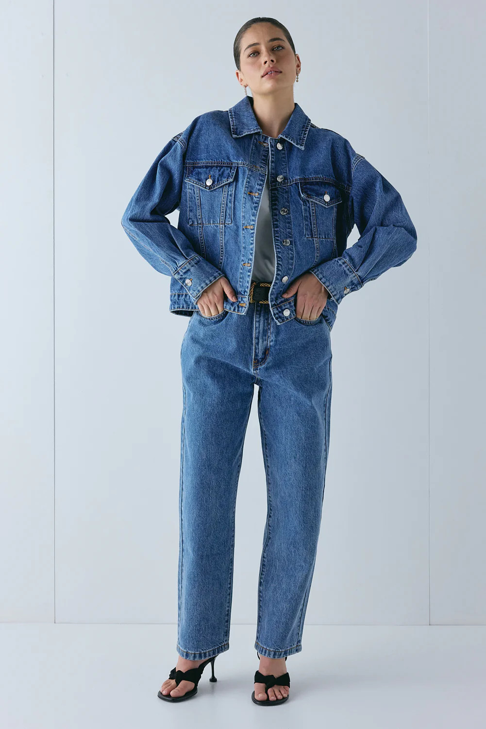 Lenah High Rise Denim Jeans Blue | VRG Grl