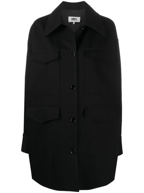 oversized button-up jacket | Farfetch (UK)