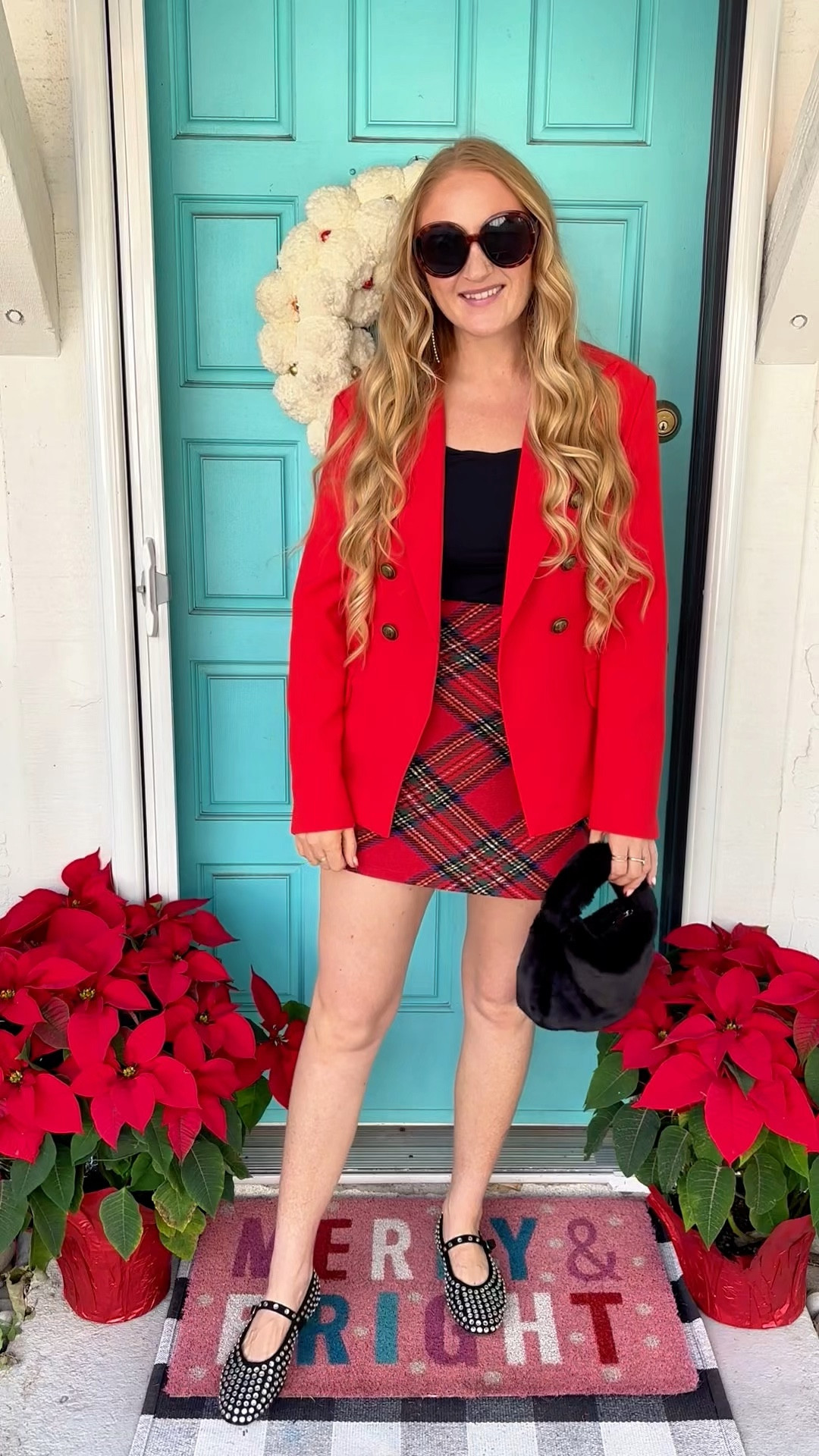 Christmas Outfit Idea 🎄 plaid skirt and a red blazer with studded flats and a textured little purse ♥️

Wearing M in skirt but should’ve sized up to L at 150 lbs and 5’7!” Blazer is StyleWe but I’ve linked similar. 

Holiday outfit idea 🎄✨ wearing these sparkly looks to Christmas parties and the nutcracker ballet this weekend! 

Wearing size M in all pieces here st 150 lbs and 5’7” for reference ✨

Plaid skirt, festive skirt, red blazer, New Year’s Eve outfit, Christmas party outfit, holiday party look, festive outfit, holiday look, Christmas dress, festive Christmas outfit, Christmas skirt, Christmas style, Christmas look, holiday style, holiday outfit, holiday look, Amazon holiday style, Target holiday funds, Target Christmas outfit, Target holiday outfit, fuzzy cardigan, holiday style, Christmas style, Christmas Eve look

#LTKParties #LTKHoliday #LTKSeasonal