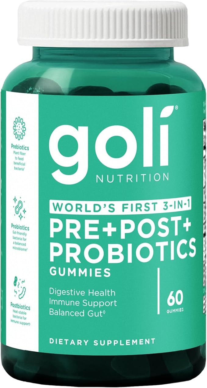 Goli Pre Pro Postbiotic Gummies - Worlds First 3-in-1 Formula with DE111 Probiotics, XOS Prebioti... | Amazon (US)