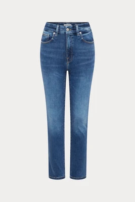 Women's Always Fits Good Legs Straight Jeans Long | Indigo, Size 20-26 Plus | Good American by Khlo� Kardashian | Good American