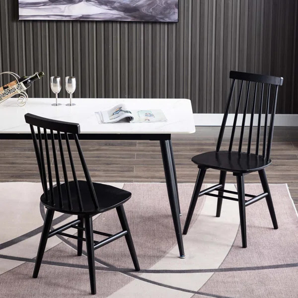 Hendrix Solid Wood Slat Back Side Chair (Set of 2) | Wayfair North America