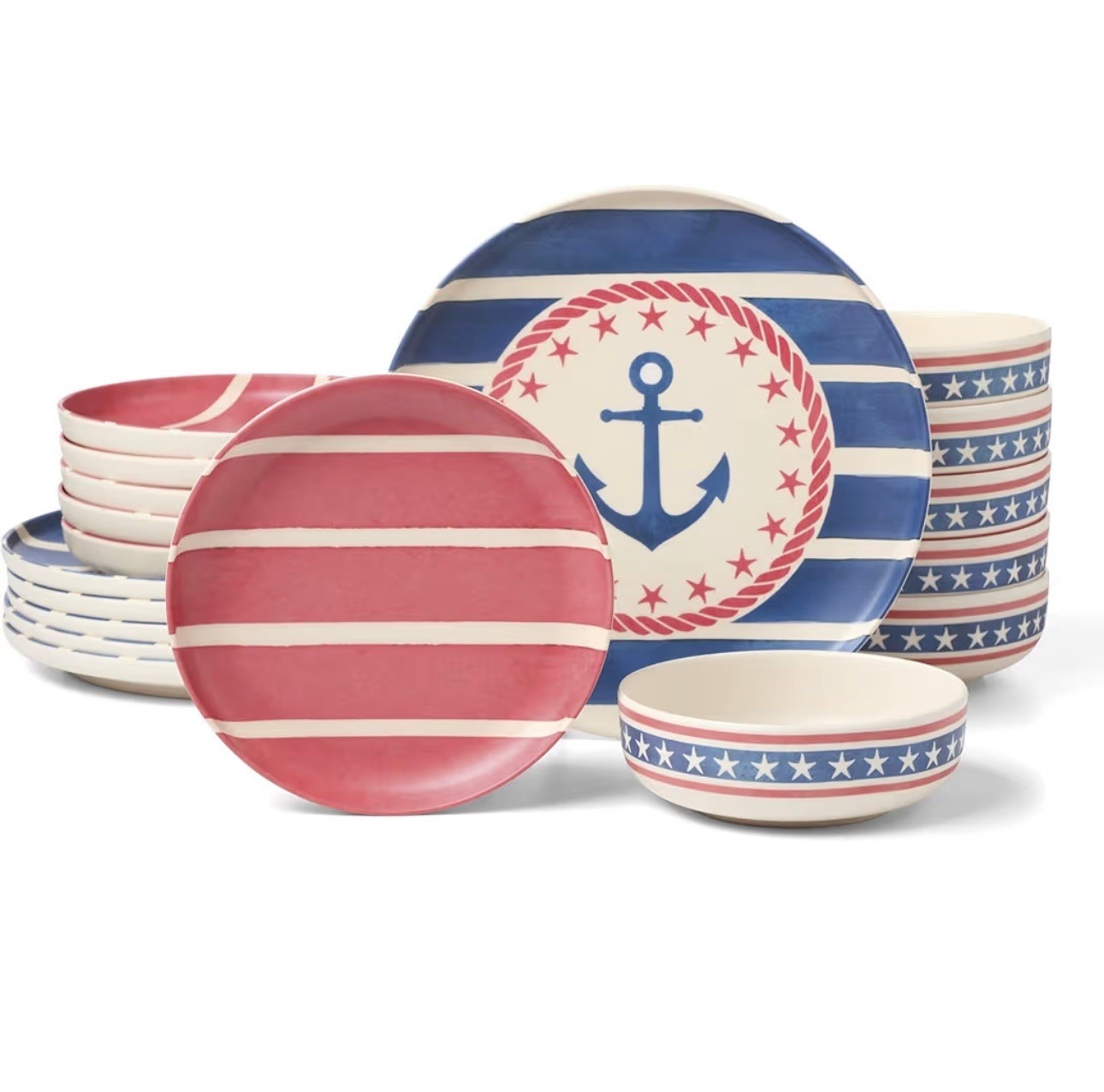 So cute for Fourth of July!  Melamine dinnerware, patio tabletop

#LTKHome #LTKdayinmylife #LTKSeasonal