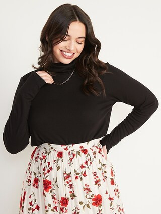 UltraLite Performance Cropped Ribbed Turtleneck Top for Women | Old Navy (US)