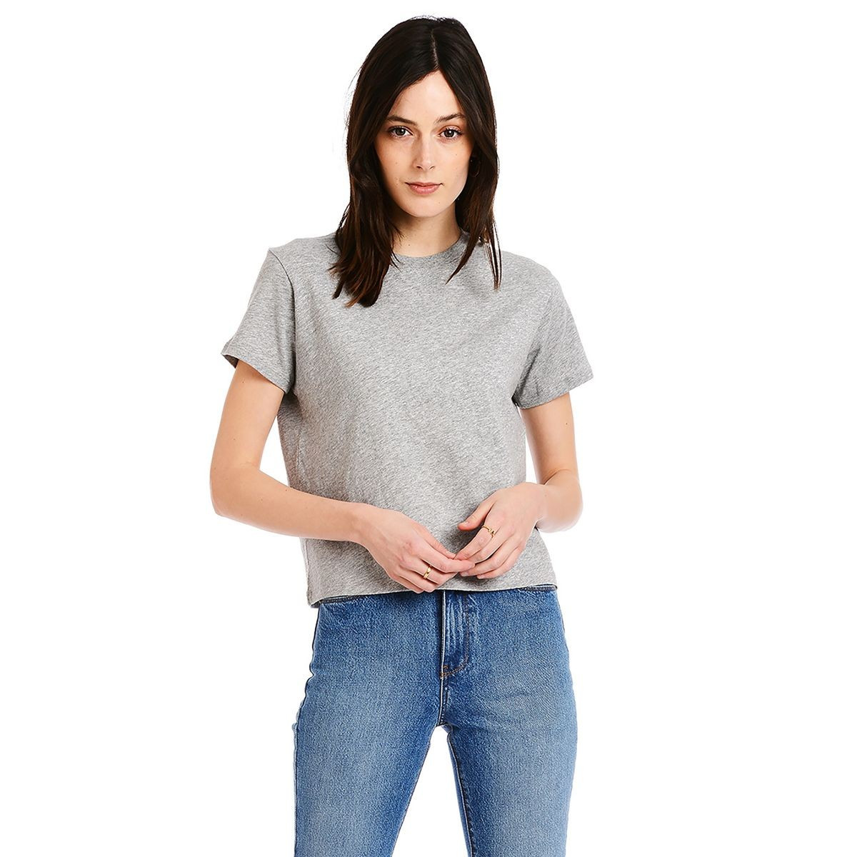 Boxy Semi-Crop - Noble - Heather Gray | Mott & Bow