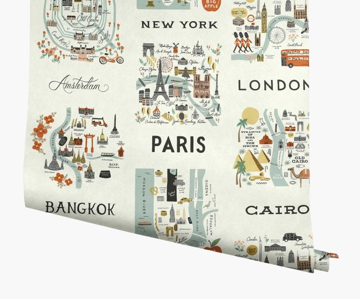 City Maps Wallpaper | Rifle Paper Co.