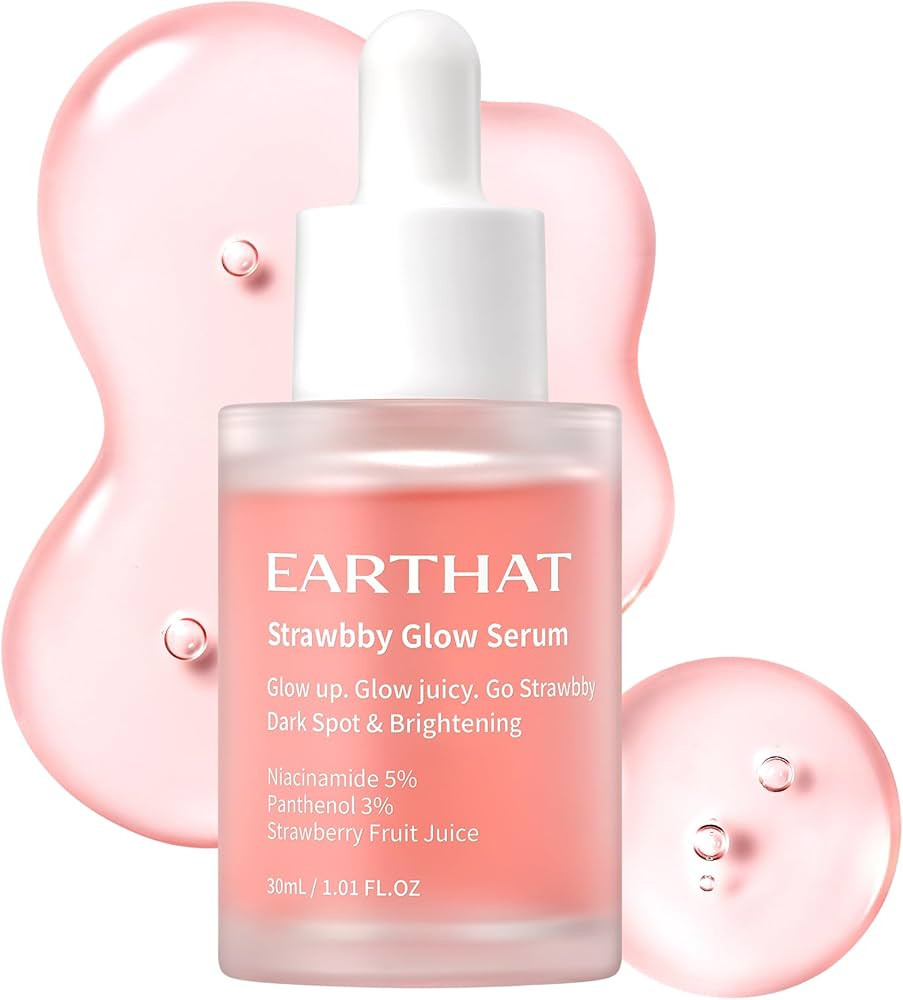 Strawbby Glow Serum - Brightening & Hydrating Korean Dark Spot Corrector Skincare with Fermented ... | Amazon (US)