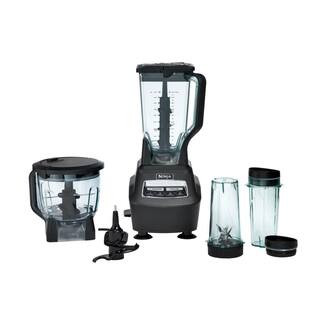 Mega Kitchen System 5-Speed Blender and 8-Cup Food Processor with Travel Cups, 72 oz. Capacity, Black | The Home Depot
