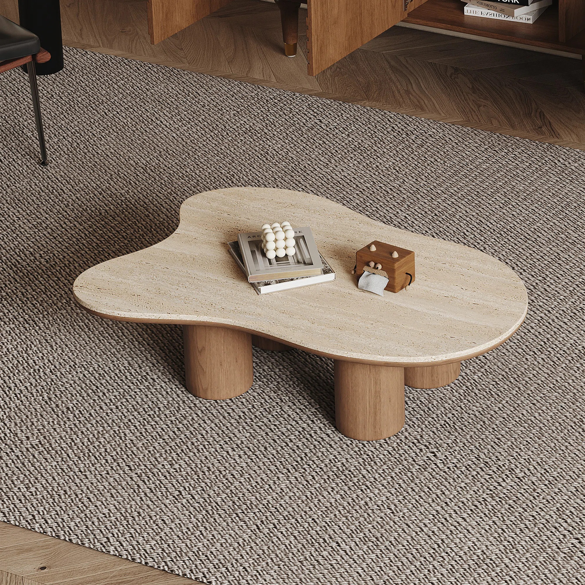 48'' Cloud Coffee Table, Wooden Coffee Table with 4 Legs | Wayfair North America