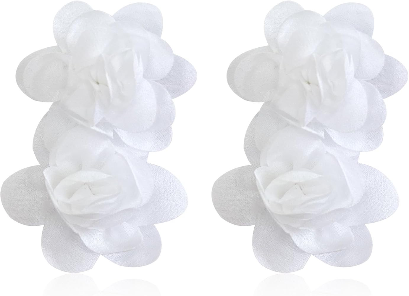 Big Flower Drop Earrings for Women Long Fabric Floral Dangle Earrings Bohemian Exaggerated Statem... | Amazon (US)