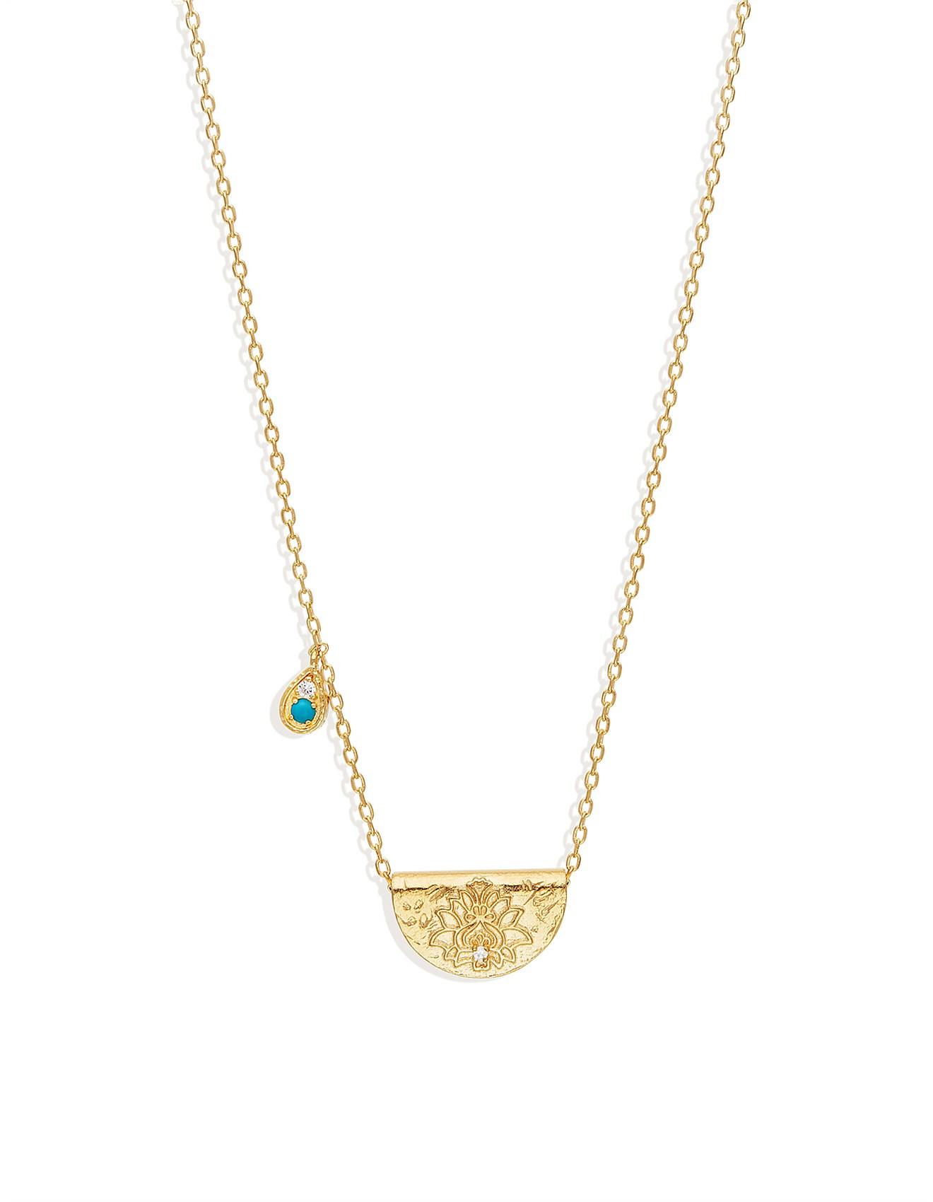 Grow With Grace Lotus Birthstone Necklace - December | David Jones (Australia & New Zealand)