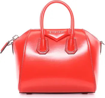 Givenchy Mini Antigona Box Leather Satchel in Black at Nordstrom | Nordstrom