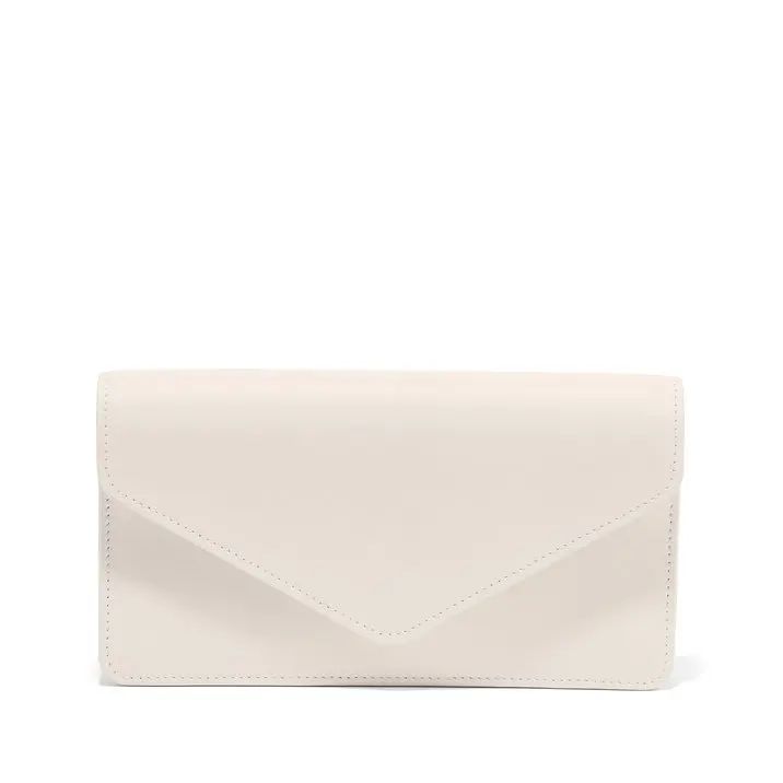 Willow Envelope Wallet Clutch | Italian Leather Ivory White | Leatherology