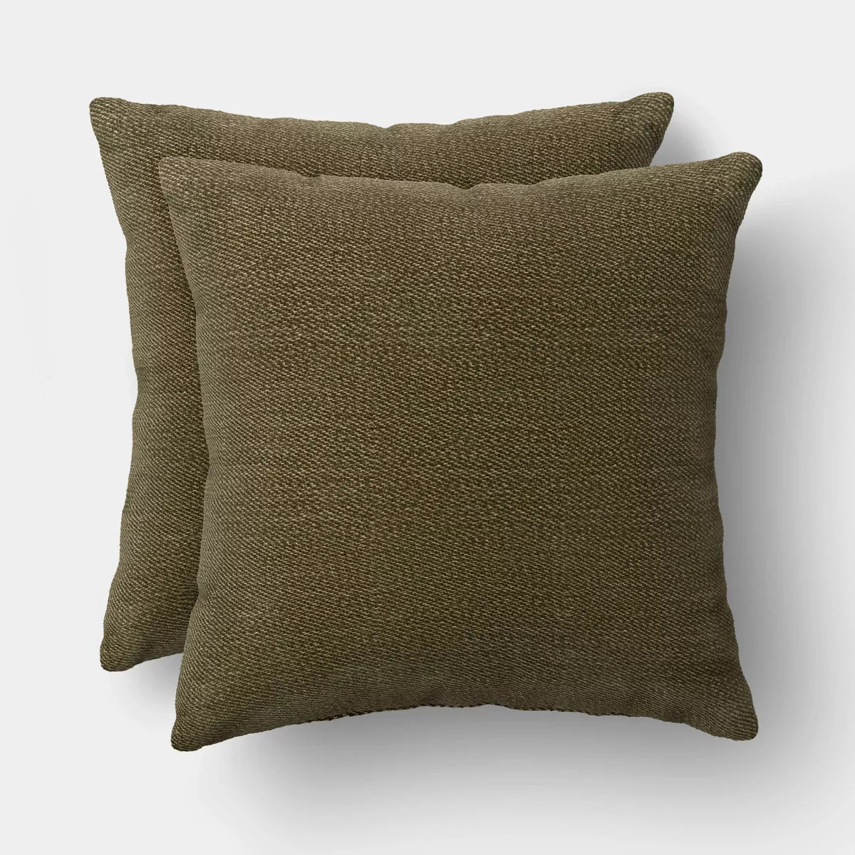 2pk Square Chenille Pillows Green - Threshold\u2122 | Target