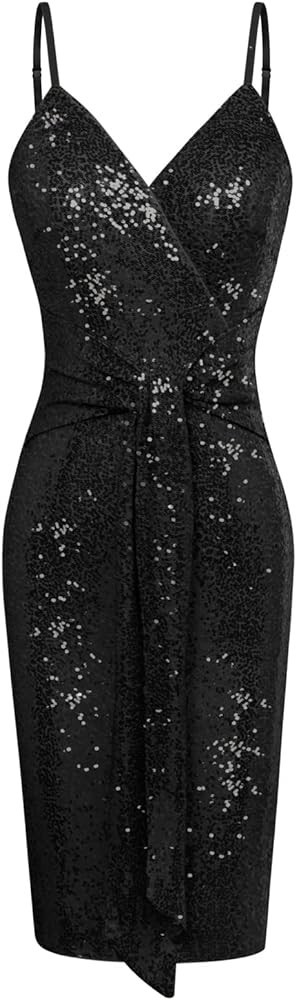 GRACE KARIN V Neck Sequin Dresses for Women Party Night Club Sparkle Dress 2024 | Amazon (US)