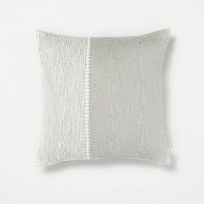 Diamond Stripe Color Block Bed Pillow with Zipper - Hearth & Hand™ with Magnolia | Target