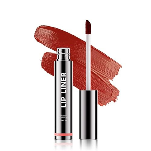 OETUIOW Lip Stain Peel Off, Lip Liner Moisturizing Long-Lasting & Waterproof, Transfer Proof & Plumping, Non-Stick Cup, Rose Color | Amazon (US)