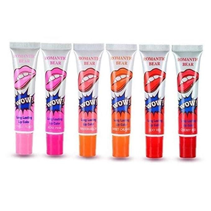 6 Colors Tattoo Magic Color Lip Stain Tint Long Lasting Lip Gloss Sets for Women Peel Off Colored... | Amazon (US)