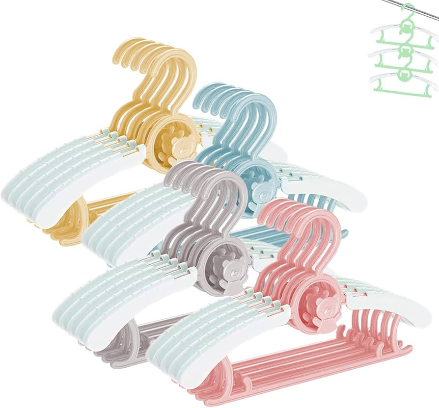 HGYZE Baby Nursery Closet Hangers, Non-Slip and Extendable Laundry Infant Pant Hangers for Newbor... | Amazon (US)