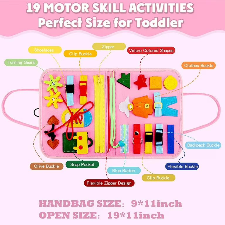 Busy Board Travel Toys for Plane Car Gift Montessori Toy Sensory Board for 1 2 3 4 Year Old - Mou... | Walmart (US)
