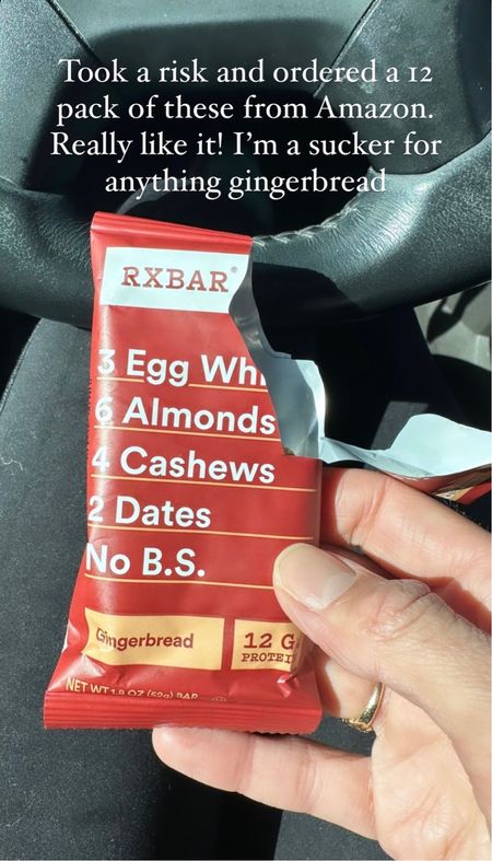 Ordered these RXBARs protein bars from Amazon in the gingerbread flavor & they did not disappoint! I’m a sucker for anything gingerbread🌲

#LTKfindsunder50 #LTKHoliday